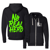 Green logo Zip-up hoodie