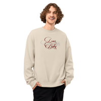 Image 19 of ‘LOVER BABY’ Double Embroidered Oversized Heavyweight Sweatshirt
