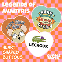 Legends of Avantris Heart Shaped Buttons