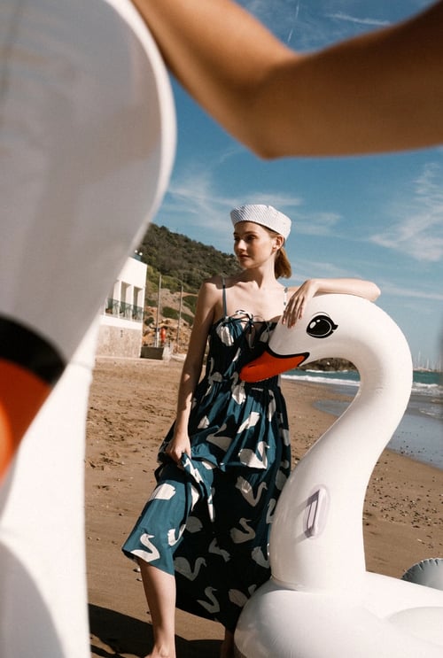 Image of 3-Vestido Swans