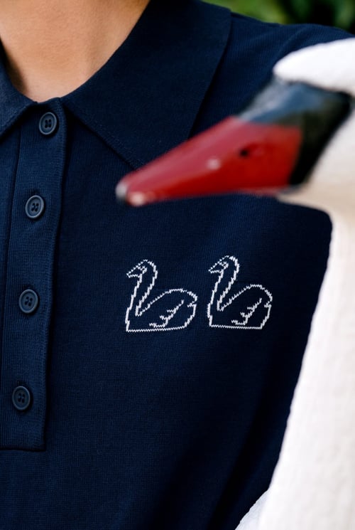 Image of 1-Polo Swans Knitted