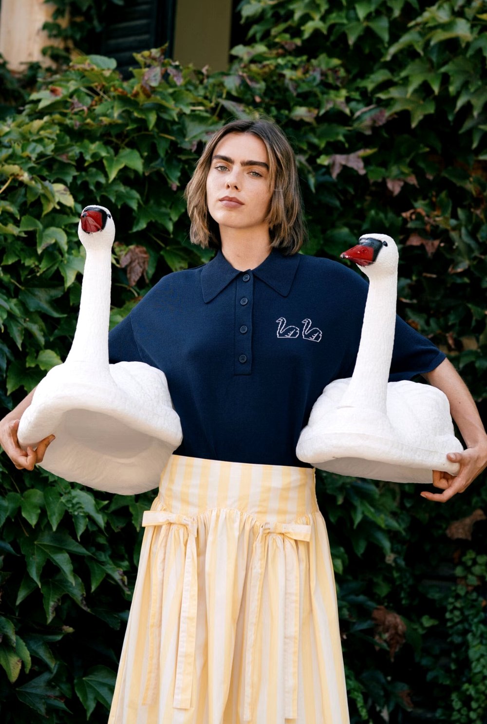 Image of 1-Polo Swans Knitted