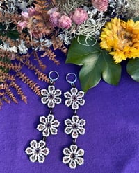 Image 2 of Tri Flower Earrings