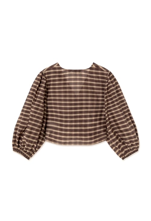 Image of 1-Blusa Check V Neck
