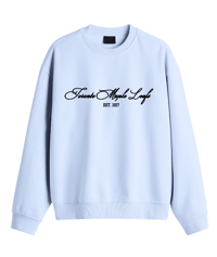Image 1 of Mignardi Studios Leafs Baby Blue Crewneck