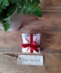 Image 1 of Handprinted Lavender Bag Bundle – Red Starburst Design