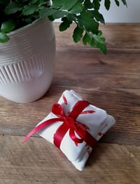 Image 2 of Handprinted Lavender Bag Bundle – Red Starburst Design