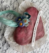 Image 3 of Spun cotton conversation heart with The Little Prince quote