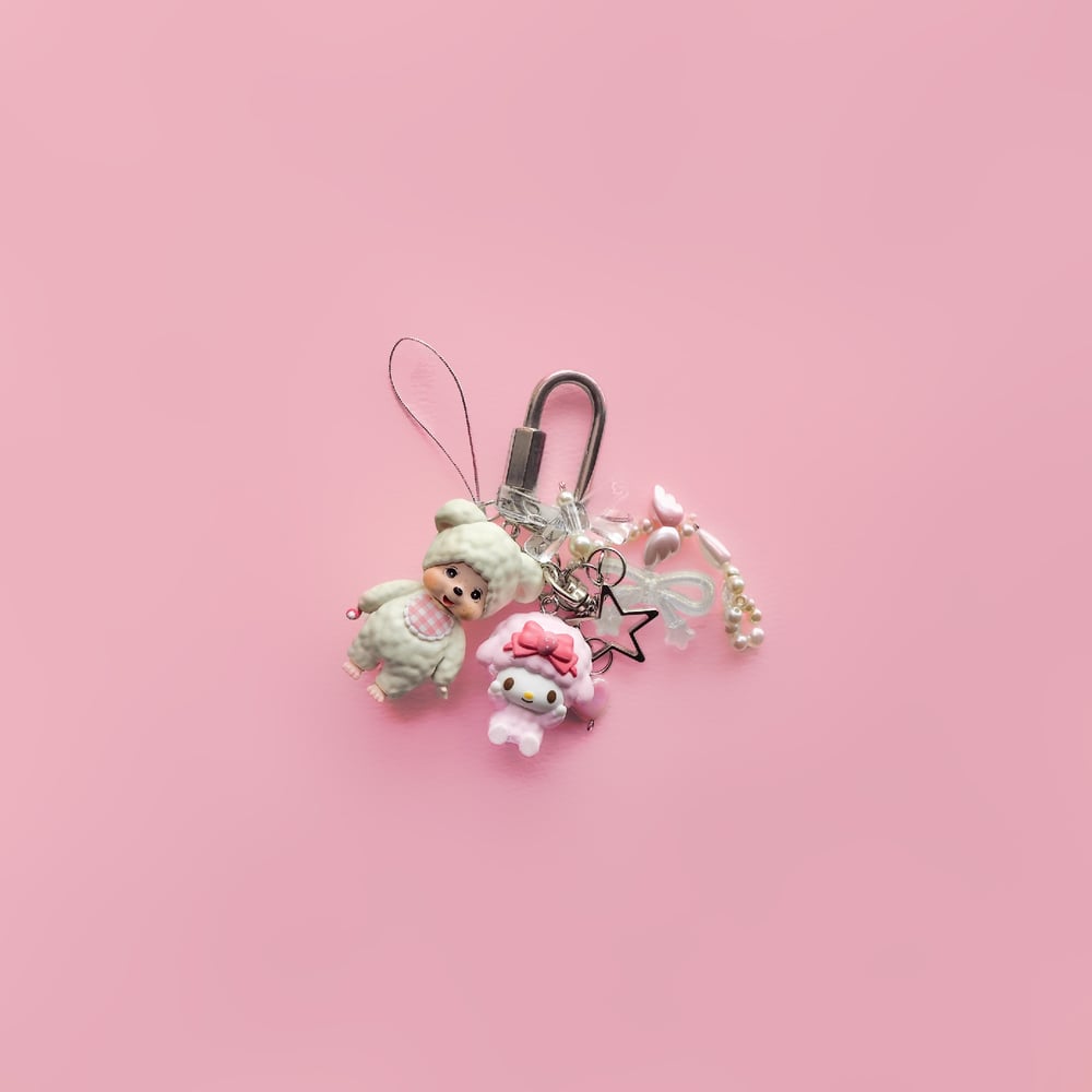 Image of Monchhichi keychain-phone strap