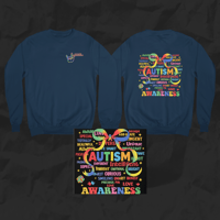 Image 2 of Autism Awareness Heart Crewneck