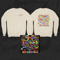 Image 3 of Autism Awareness Heart Crewneck