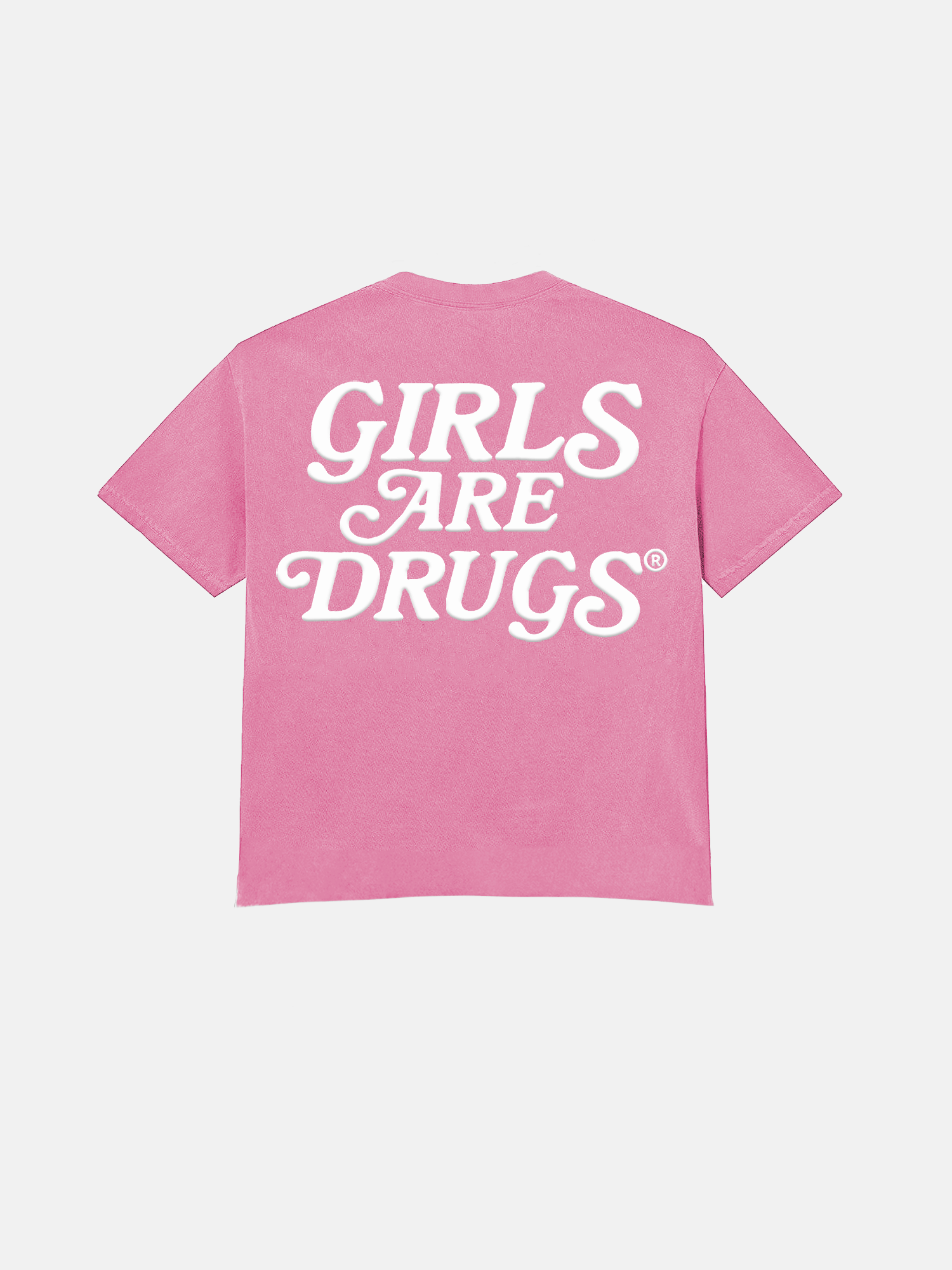 Image of GIRLS ARE DRUGS® TEE - PINK / WHITE