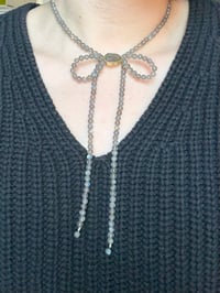 Image 2 of Labradorite Bow Necklace