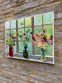 Image 3 of Studio Window with October Flowers. Oil on linen canvas. 100cm x 76cm 