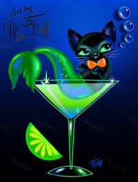 Image 1 of Merkitty Martini Full Size Diamond Painting by Miss Fluff