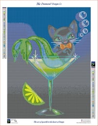 Image 3 of Merkitty Martini Full Size Diamond Painting by Miss Fluff