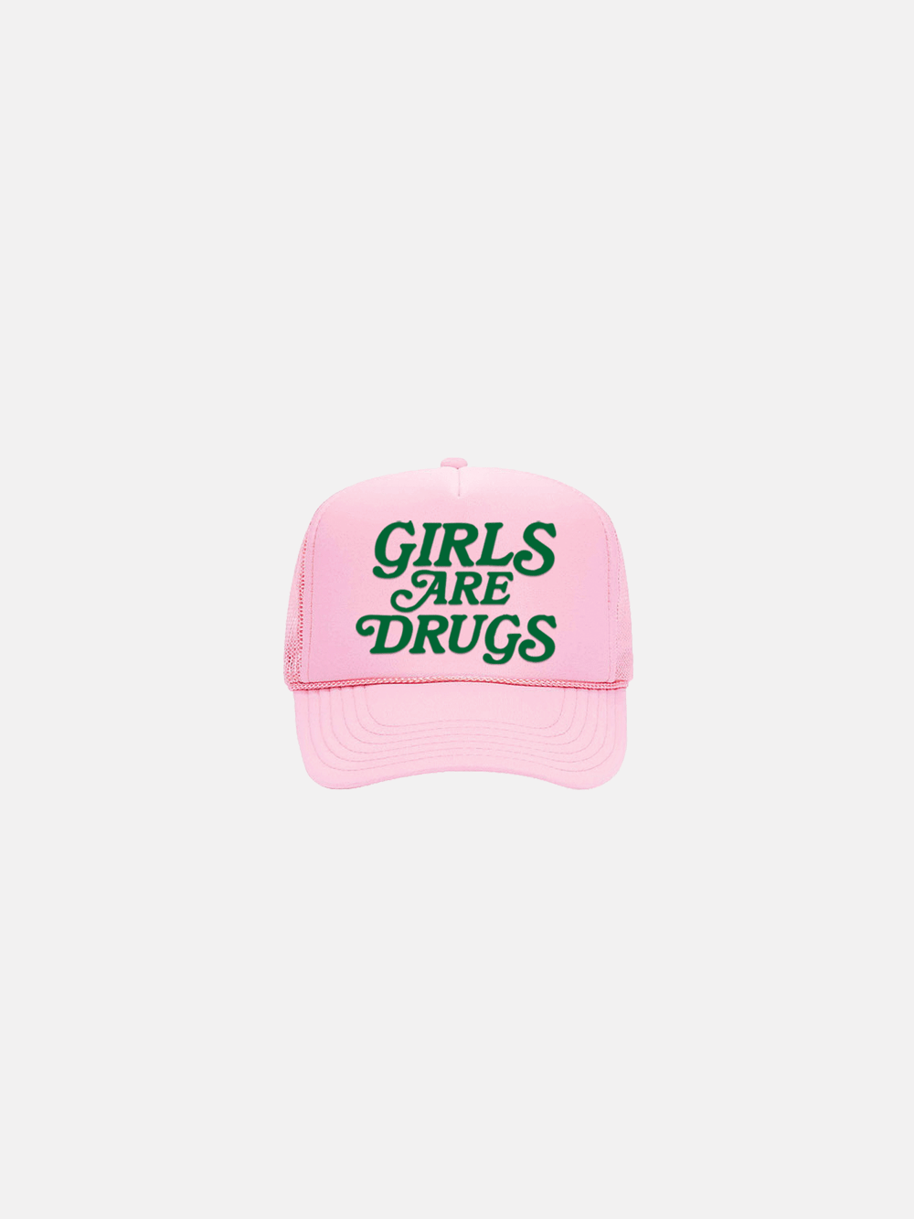 Image of GIRLS ARE DRUGS® TRUCKERS - SOFT PINK / GREEN