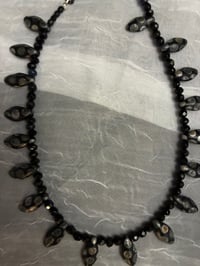 Image 2 of Onyx & Glass Dagger Delicate Necklace