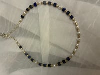 Image 2 of Lapis Lazuli Cube Bead Necklace