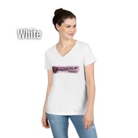 Image 5 of Pink Splatterpunk with a Heartbeat V-Neck T-shirt 