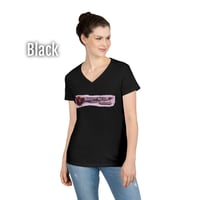 Image 8 of Pink Splatterpunk with a Heartbeat V-Neck T-shirt 