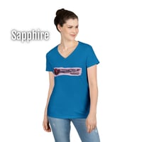 Image 10 of Pink Splatterpunk with a Heartbeat V-Neck T-shirt 