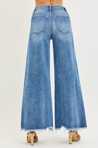 Image 4 of HIGH RISE ANKLE WIDE JEANS