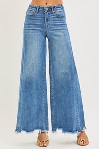 Image 5 of HIGH RISE ANKLE WIDE JEANS