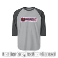 Image 4 of Pink Splatterpunk with a Heartbeat Raglan Shirt