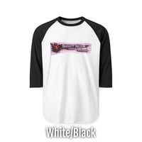 Image 7 of Pink Splatterpunk with a Heartbeat Raglan Shirt
