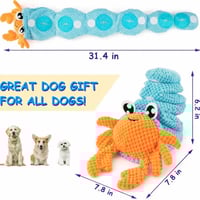 Image 2 of Cangrejo de Juguete para Perros con 6 Squeakers- Extra largo