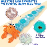 Image 4 of Cangrejo de Juguete para Perros con 6 Squeakers- Extra largo