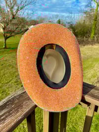 Image 7 of “Volunteer to Love Me” Rhinestone Cowboy Hat, Covered Suede Heart Shaped Bedazzled Hats