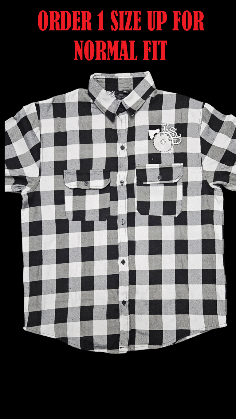 Image of LSP : 2026 BLACK W/ & WHITE LONG-SLEEVED FLANNEL 