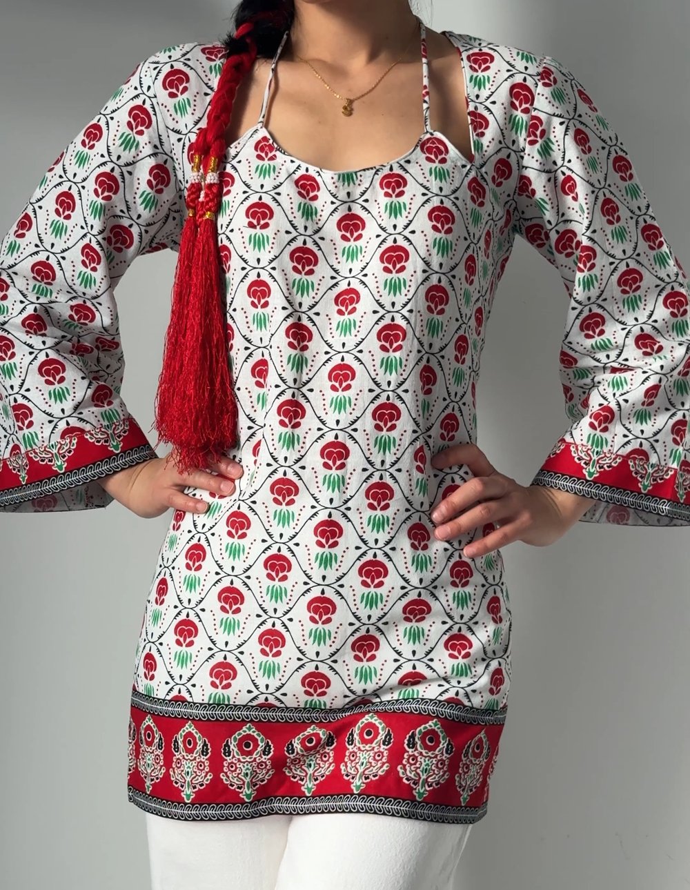 Image of Classic Nepali print short Kurti