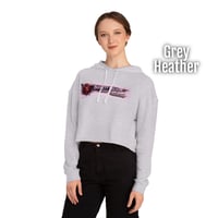 Image 3 of Pink Splatterpunk with a Heartbeat Women's Cropped Hoodie