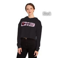 Image 5 of Pink Splatterpunk with a Heartbeat Women's Cropped Hoodie