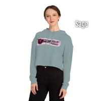 Image 7 of Pink Splatterpunk with a Heartbeat Women's Cropped Hoodie