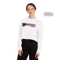 Image 6 of Pink Splatterpunk with a Heartbeat Women's Cropped Hoodie