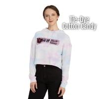 Image 8 of Pink Splatterpunk with a Heartbeat Women's Cropped Hoodie