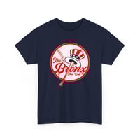 Image 1 of “The Bronx” Vintage Yankees Hat & Bat parody T‑Shirt
