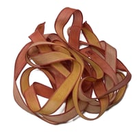 Image 1 of 1PC. CHILI PEPPERS 42" Hand Dyed Finished Edge Silk Wrist Wrap Bracelet/Jewelry/Craft Ribbons