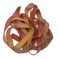 Image 3 of 1PC. CHILI PEPPERS 42" Hand Dyed Finished Edge Silk Wrist Wrap Bracelet/Jewelry/Craft Ribbons