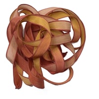 Image 4 of 1PC. CHILI PEPPERS 42" Hand Dyed Finished Edge Silk Wrist Wrap Bracelet/Jewelry/Craft Ribbons