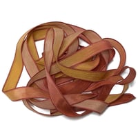 Image 6 of 1PC. CHILI PEPPERS 42" Hand Dyed Finished Edge Silk Wrist Wrap Bracelet/Jewelry/Craft Ribbons