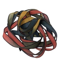 Image 2 of 1PC  HAUNTED FOREST 42" Hand Dyed Finished Edge Silk Wrist Wrap Bracelet/Jewelry/Craft Ribbons