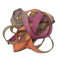 Image 2 of 1PC. HOMESTEAD 42" Hand Dyed Finished Edge Silk Wrist Wrap Bracelet/Jewelry/Craft Ribbons