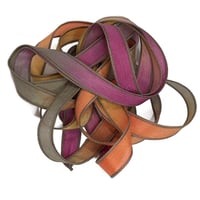 Image 3 of 1PC. HOMESTEAD 42" Hand Dyed Finished Edge Silk Wrist Wrap Bracelet/Jewelry/Craft Ribbons