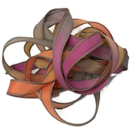 Image 4 of 1PC. HOMESTEAD 42" Hand Dyed Finished Edge Silk Wrist Wrap Bracelet/Jewelry/Craft Ribbons