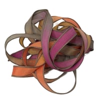 Image 7 of 1PC. HOMESTEAD 42" Hand Dyed Finished Edge Silk Wrist Wrap Bracelet/Jewelry/Craft Ribbons